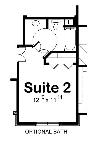 Optional Bathroom  for House Plan #402-01638