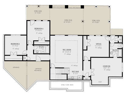 Basement for House Plan #286-00106