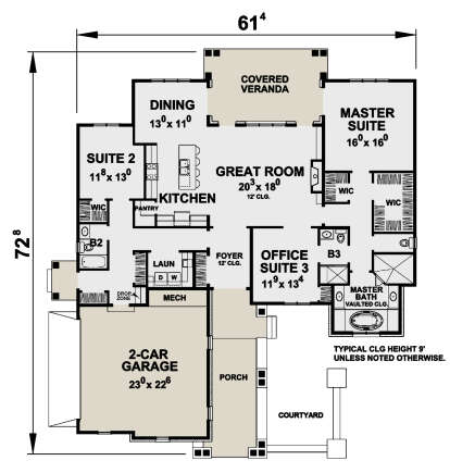 Main Floor for House Plan #402-01640