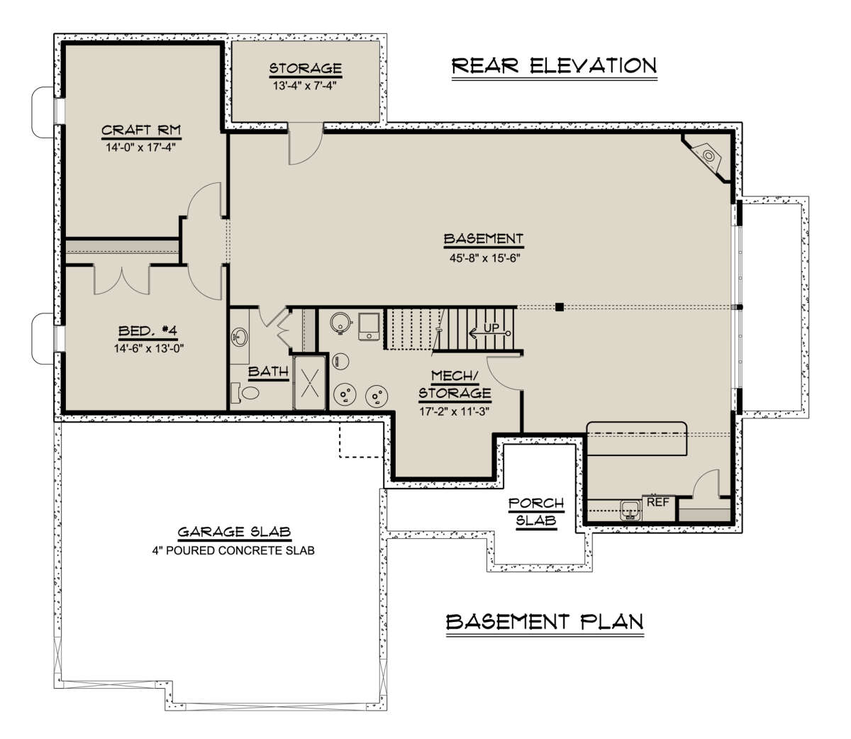 Basement for House Plan #5032-00004
