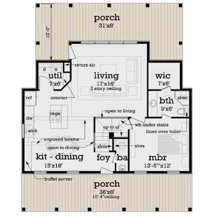 Main Floor for House Plan #048-00271
