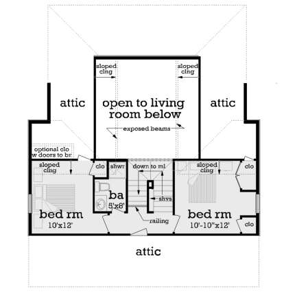 Second Floor for House Plan #048-00271