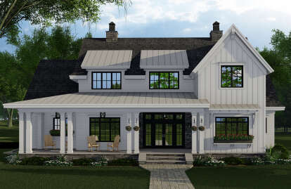 Modern Farmhouse House Plan #098-00320 Elevation Photo