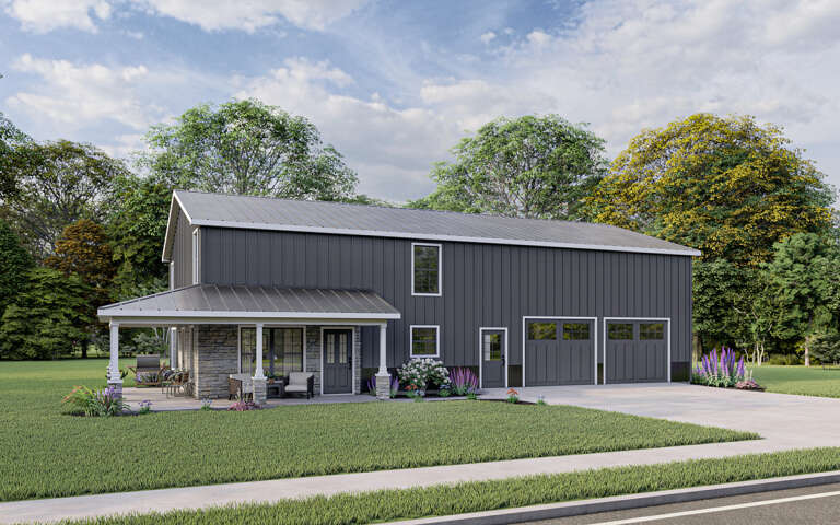 House Plan House Plan #24193 Angled Front Elevation