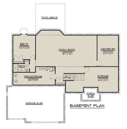 Basement for House Plan #5032-00012