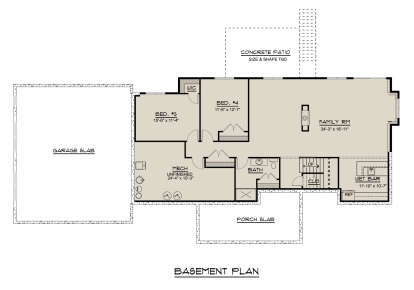 Basement for House Plan #5032-00013