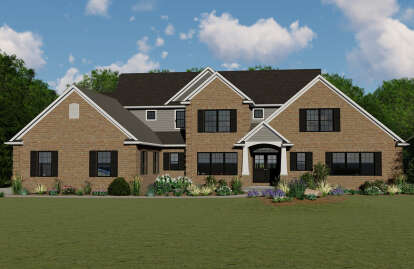 5 Bed, 3 Bath, 4245 Square Foot House Plan - #5032-00015
