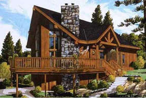 Vacation House Plan #033-00051 Elevation Photo