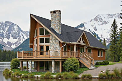 Vacation House Plan #033-00051 Elevation Photo