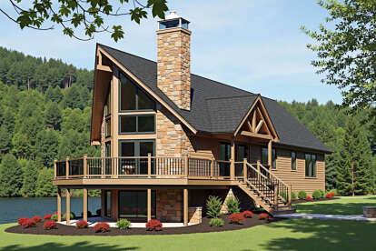 Vacation House Plan #033-00051 Elevation Photo