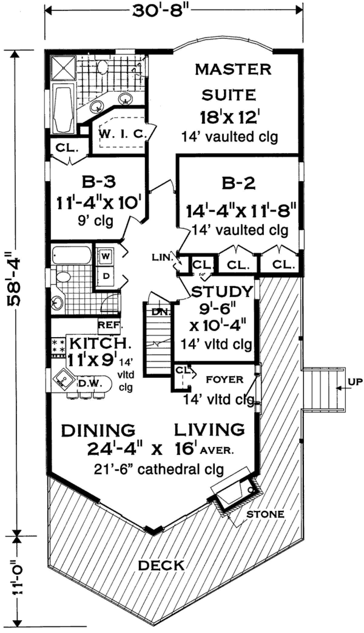 Main Floor for House Plan #033-00051
