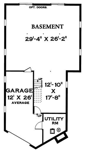 Lower Floor for House Plan #033-00051