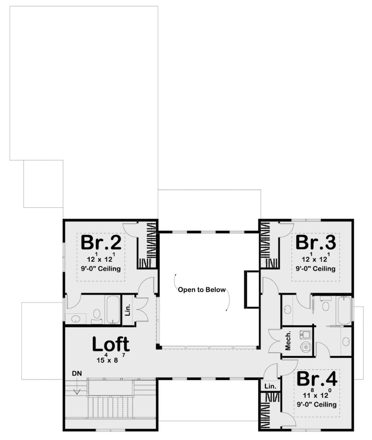 Second Floor for House Plan #963-00392