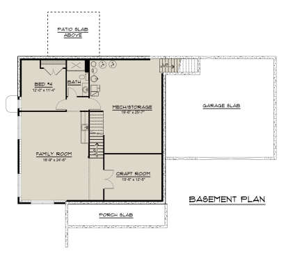 Basement for House Plan #5032-00016