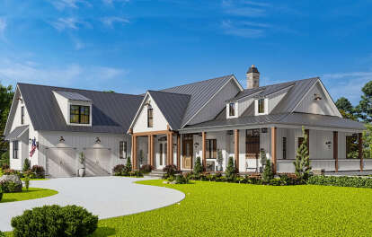 Modern Farmhouse House Plan #699-00261 Elevation Photo