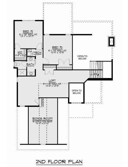 Second Floor for House Plan #5032-00019
