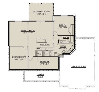 Basement for House Plan #5032-00021