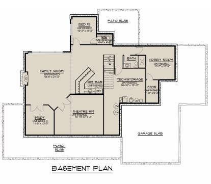 Basement for House Plan #5032-00022