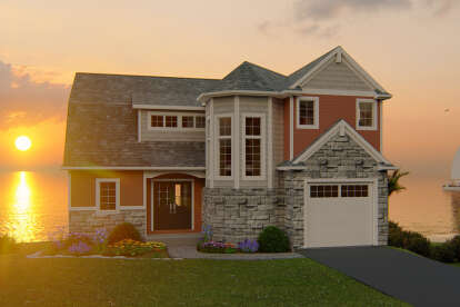 European House Plan #5032-00024 Elevation Photo