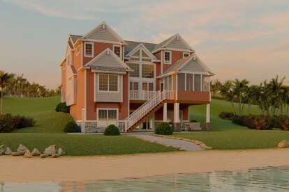 European House Plan #5032-00024 Elevation Photo