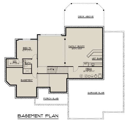 Basement for House Plan #5032-00025