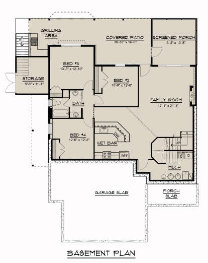 Basement for House Plan #5032-00028