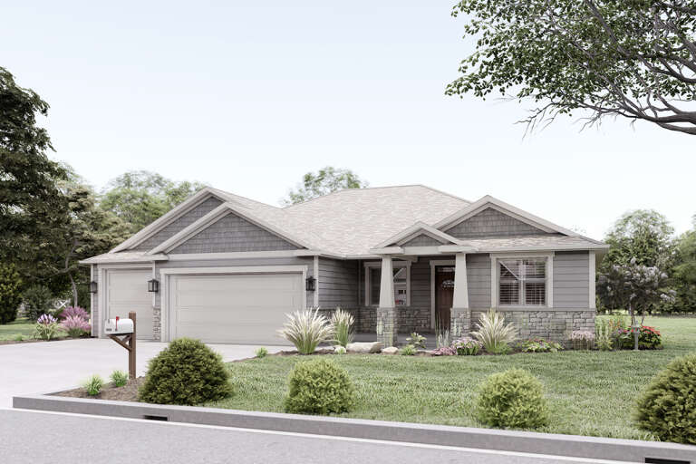 Craftsman House Plan #2802-00054 Elevation Photo