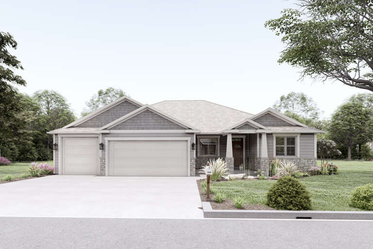 Craftsman House Plan #2802-00054 Elevation Photo
