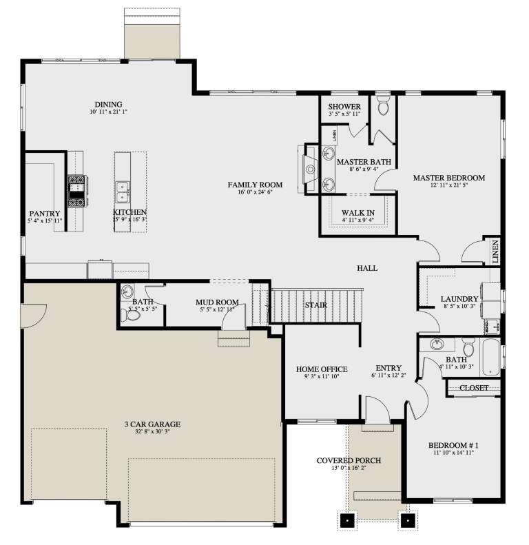 House Plan House Plan #24219 Drawing 1