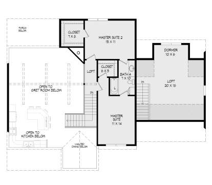 Second Floor for House Plan #940-00200