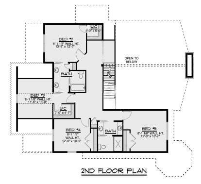 Second Floor for House Plan #5032-00031