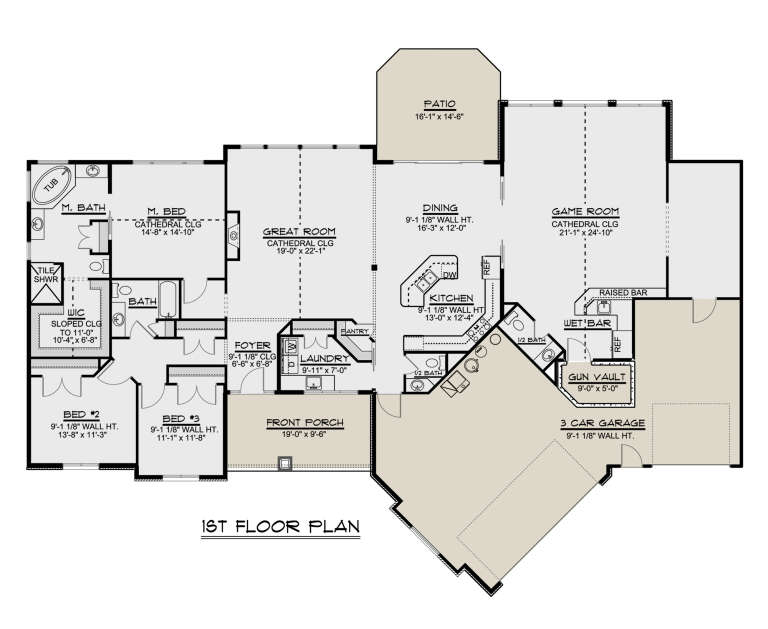 House Plan House Plan #24223 Drawing 1