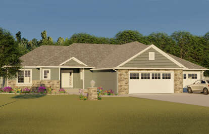 3 Bed, 2 Bath, 1701 Square Foot House Plan - #5032-00034
