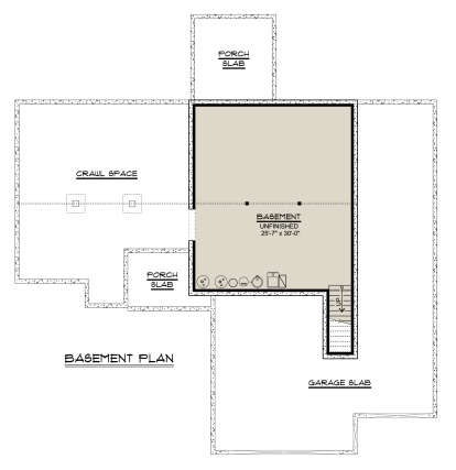 Basement for House Plan #5032-00034