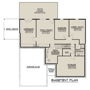 Basement for House Plan #5032-00036