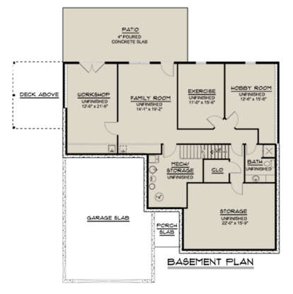 Basement for House Plan #5032-00036