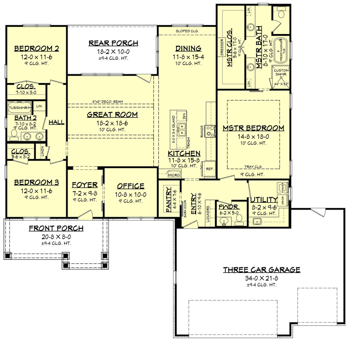 Main Floor for House Plan #041-00213