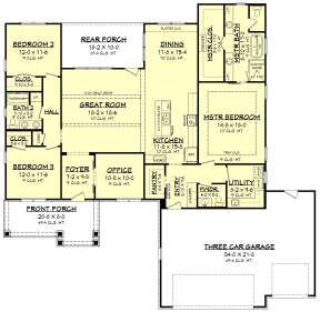 Main Floor for House Plan #041-00213