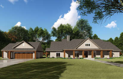 Farmhouse House Plan #8318-00136 Elevation Photo