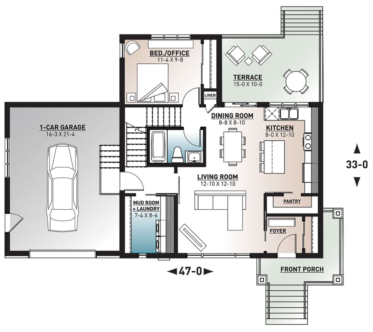 Main Floor for House Plan #034-01233