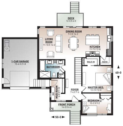Main Floor for House Plan #034-01234