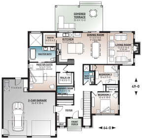 Basement for House Plan #034-01235