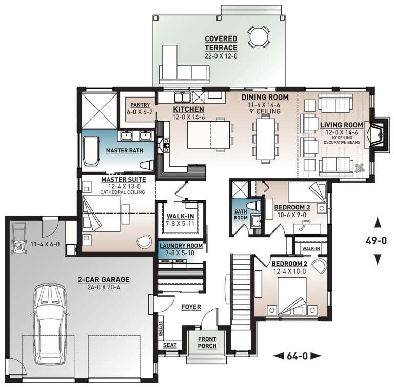 House Plan House Plan #24234 Drawing 2
