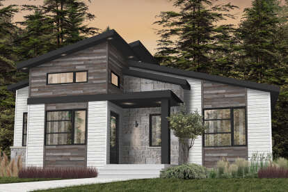 Modern House Plan #034-01236 Elevation Photo