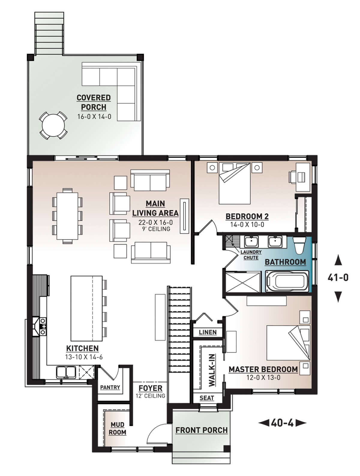 Main Floor for House Plan #034-01236