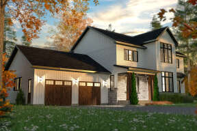 Modern Farmhouse House Plan #034-01237 Elevation Photo