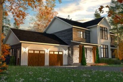 Modern Farmhouse House Plan #034-01237 Elevation Photo