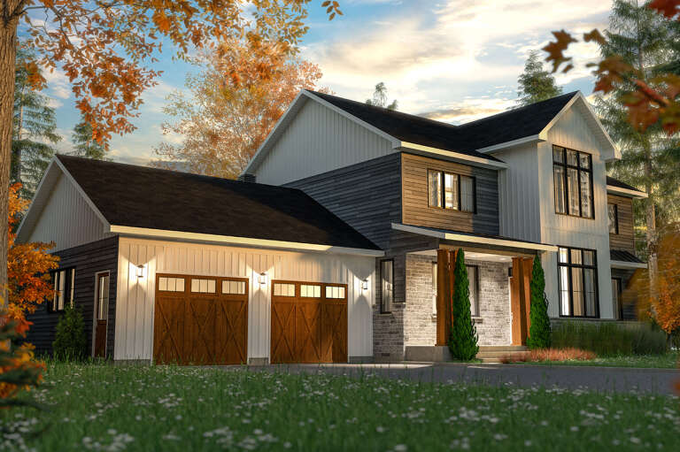 Modern Farmhouse House Plan #034-01237 Elevation Photo