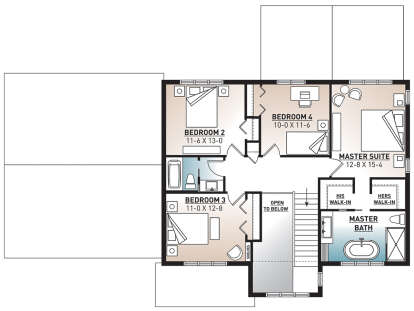 Second Floor for House Plan #034-01237