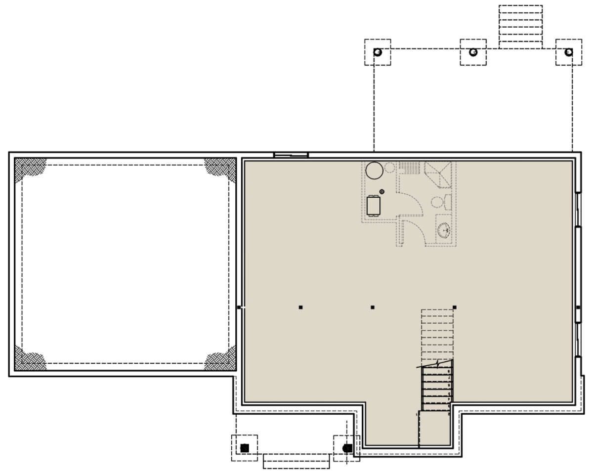 Basement for House Plan #034-01237